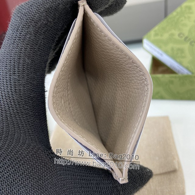 Gucci專櫃古馳最新款Emblem系列超柔軟荔克色壓花/全皮卡包 jh2092型號：815883
